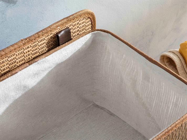 Gina Cutie De Depozitare, Bambus, 33*23*20 Cm, Albastru-Beige