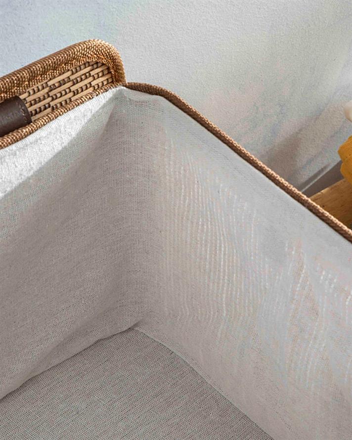 Gina Cutie De Depozitare, Bambus, 36*27*22 Cm, Albastru-Beige