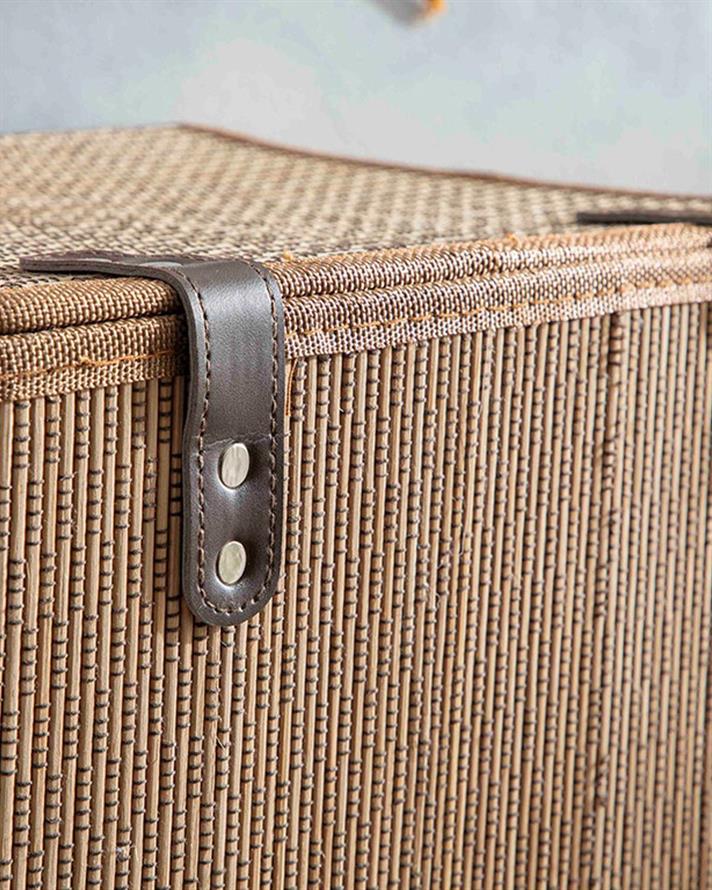 Gina Cutie De Depozitare, Bambus, 36*27*22 Cm, Albastru-Beige