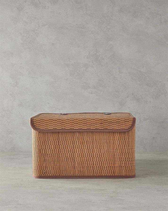 Gina Cutie De Depozitare, Bambus, 36*27*22 Cm, Albastru-Beige