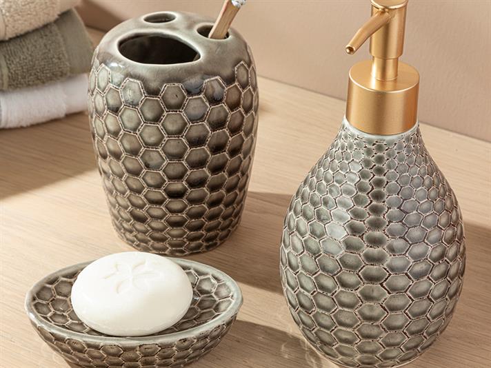 Gina Set De Baie Set 3, 10,8*7,2*3 Cm, Albastru-Beige