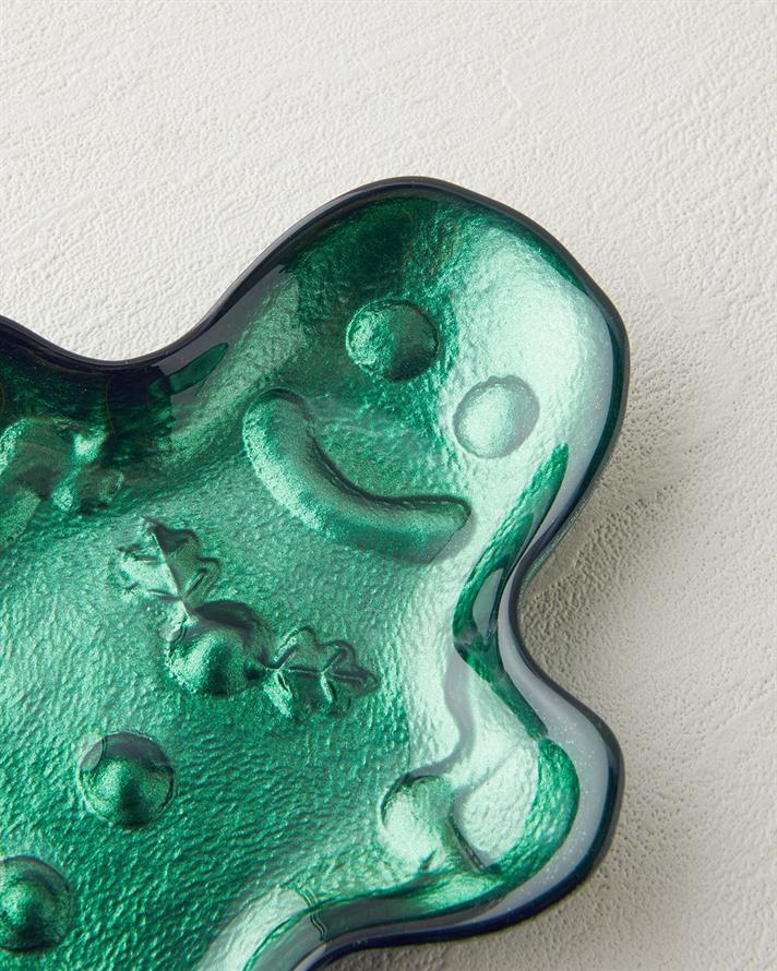 Gingerman Sticlă Bol Pentru Alune 17 cm Verde