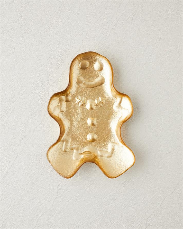 Gingerman Sticlă Bol Pentru Alune 21 cm Gold