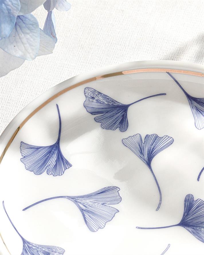 Gingko Biloba New Bone Appetizers 10 cm NavyBlue-White