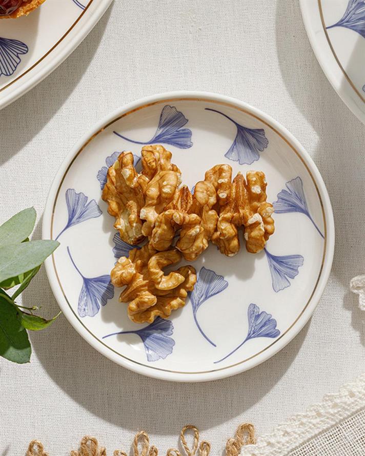 Gingko Biloba New Bone Appetizers 10 cm NavyBlue-White