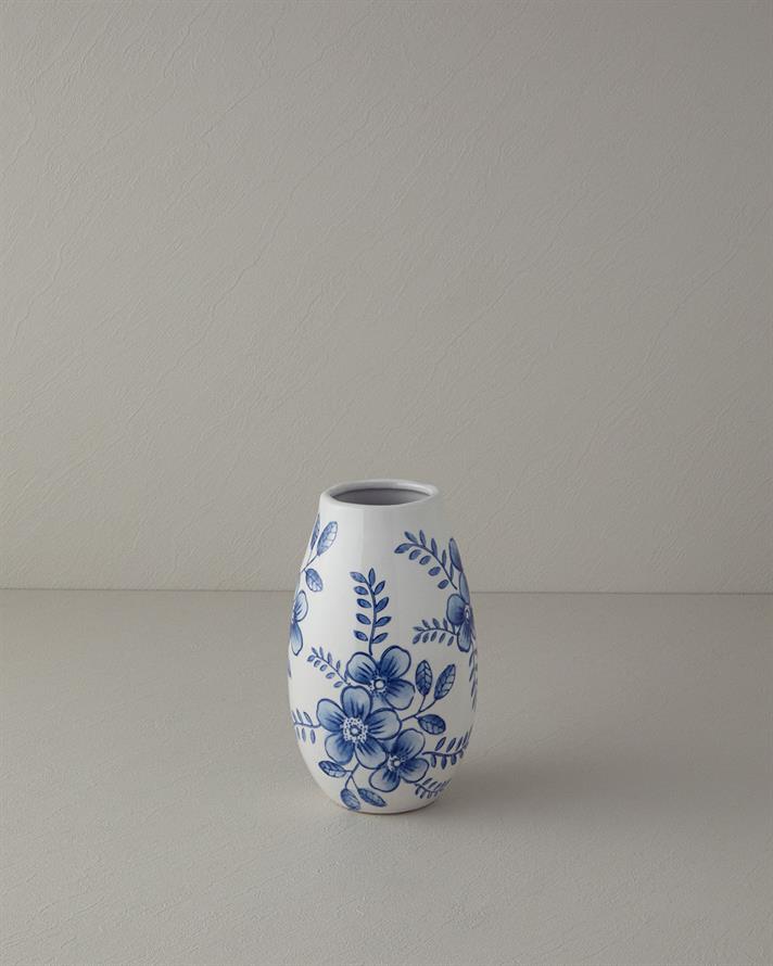 Ginny Vază 34 cm Alb - Albastru