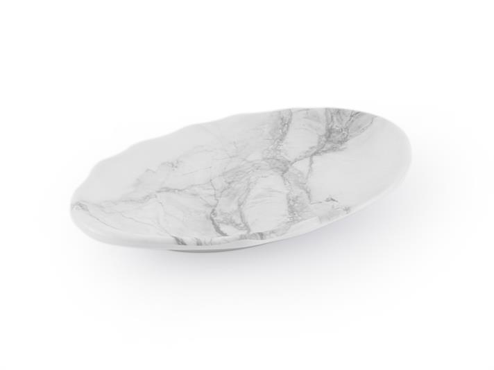 Girdwood Melamine Oval Service Plate White-Gray