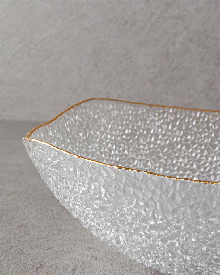 Bol, Giselle, sticla, 15 cm, auriu