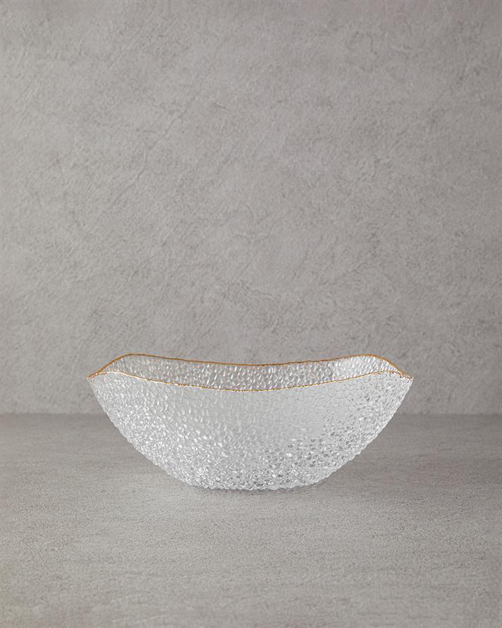 Bol, Giselle, sticla, 15 cm, auriu