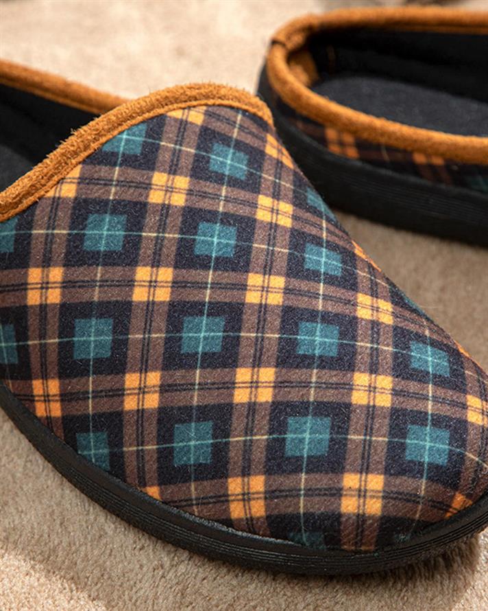 Glam Check Women Home Slippers 36 Green