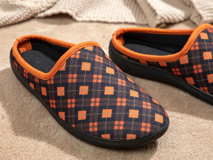 Glam Check Papuci De Casă Damă, 39, Roz-Blue-Verde