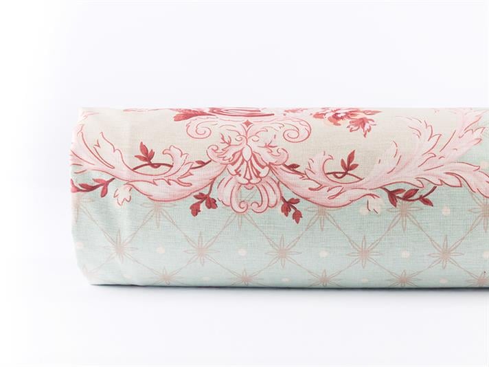 Husa de pilota, pentru o persoana, Vintage Glam, bumbac, 160x220 cm, roz-gri