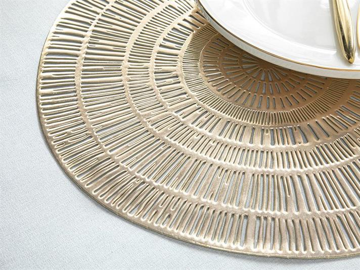 Glazzy Pvc 2 pcs Place Mat 38 cm Gold