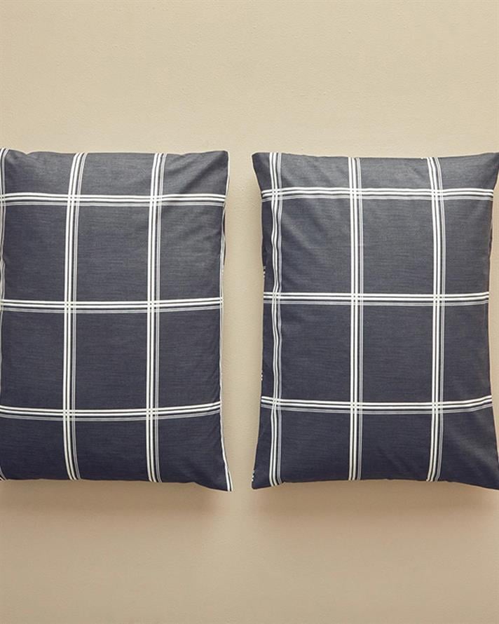 Glen Check Ușor De Călcat Cu 2 Piese Față De Pernă 50x70 cm Antracit