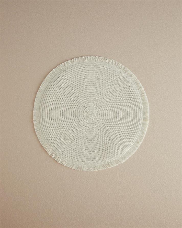 Glenna Polietilenă Cu 2 Piese Placemat Masă 38 cm Crem.