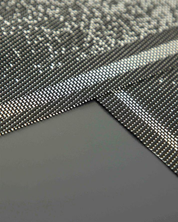 Glitz PVC Cu 4 Piese Placemat Masă 30x45 cm Antracit