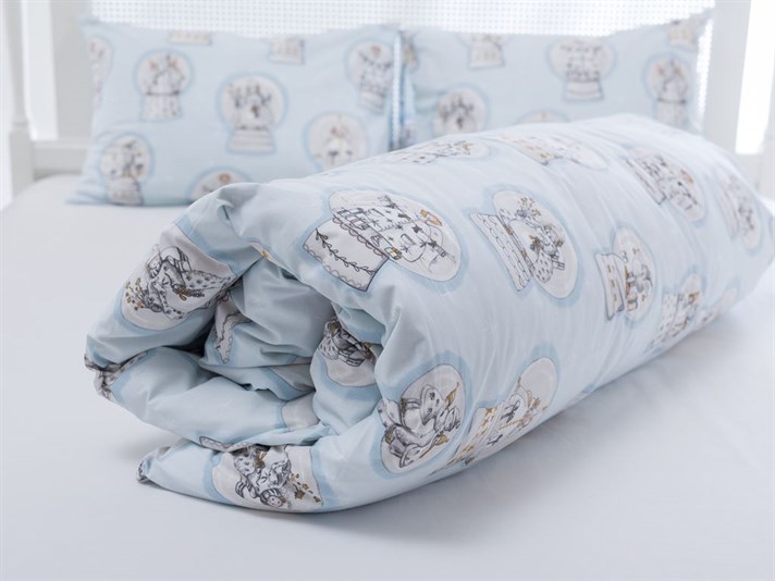 Glob de zăpadă Cu Bumbac Single Lenjerie De Pat 160x220 cm Albastru