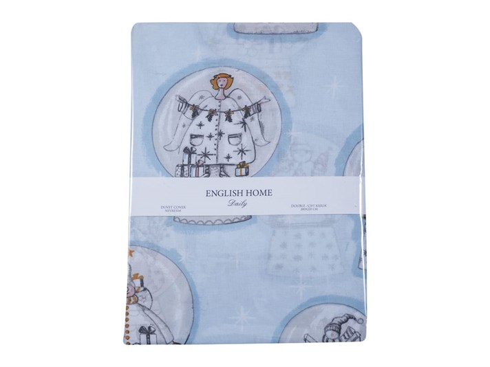 Glob de zăpadă Cu Bumbac Single Lenjerie De Pat 160x220 cm Albastru