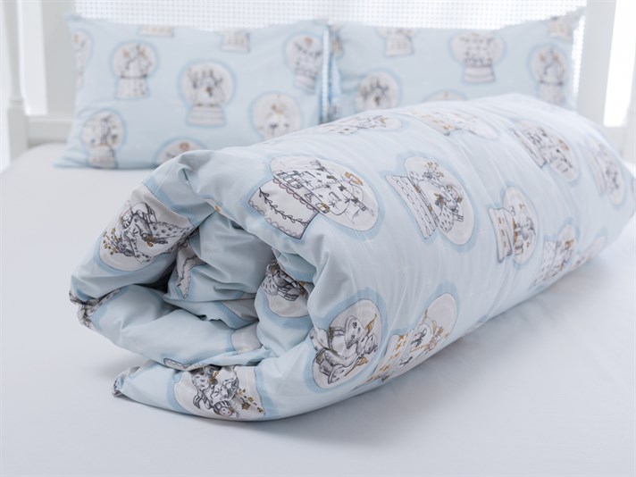 Glob de zăpadă Cu Bumbac Double Lenjerie De Pat 200x220 cm Albastru
