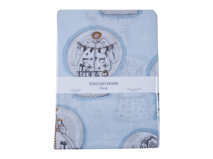 Glob de zăpadă Cu Bumbac Double Lenjerie De Pat 200x220 cm Albastru