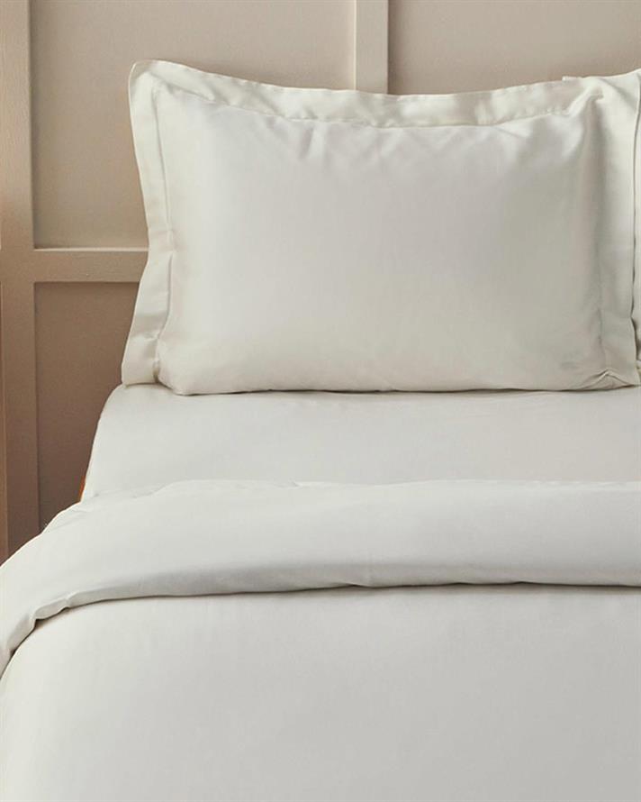 Glorious Mătase Double Set Lenjerie De Pat 200x220 cm Alb
