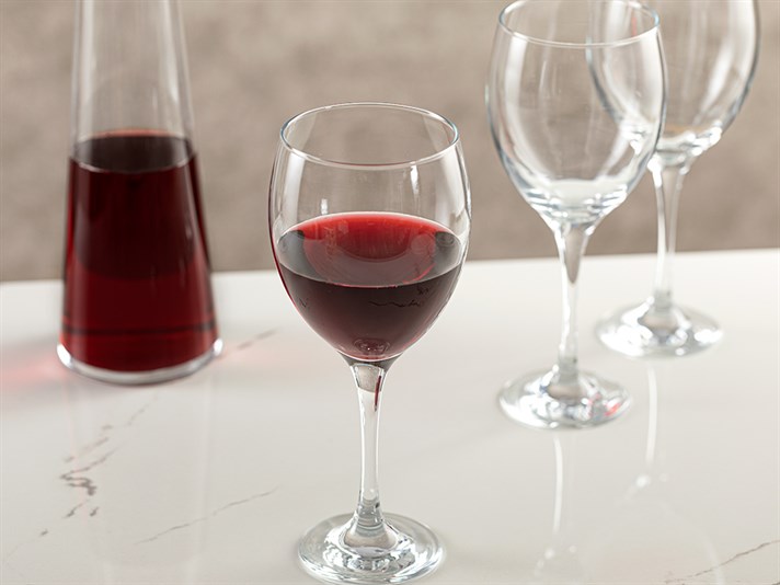 glorie Sticlă 3 piese Vin Pahar De Vin 665 ml Transparent