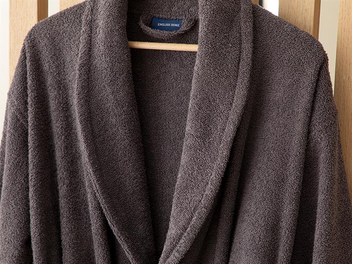 Glory Halat De Baie Guler Șal, Bumbac, S-M, Albastru İnchis