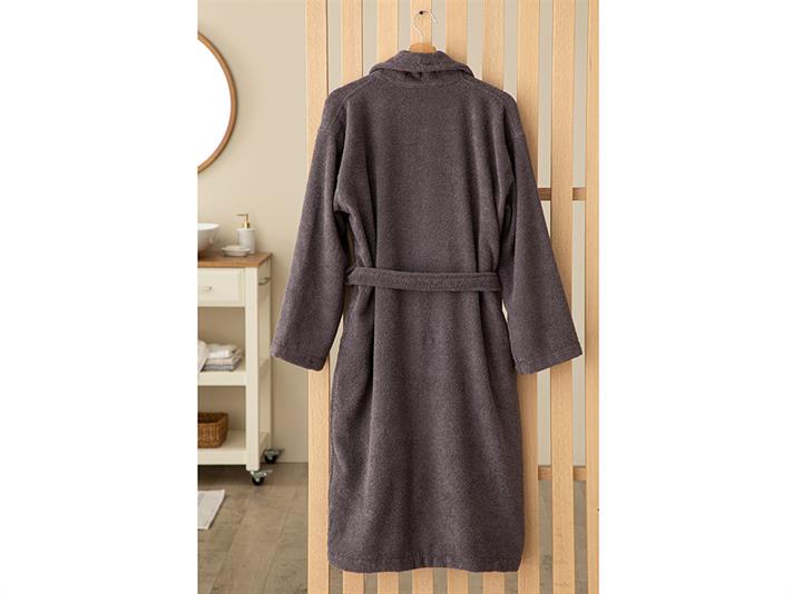 Glory Halat De Baie Guler Șal, Bumbac, S-M, Albastru İnchis