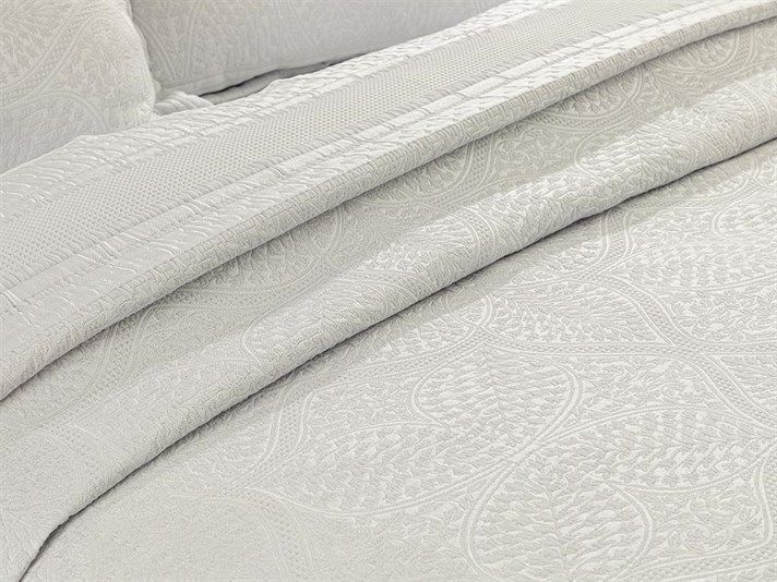 glorie Jacquard Double Set Cuverturi Pat 250x260 cm Silver