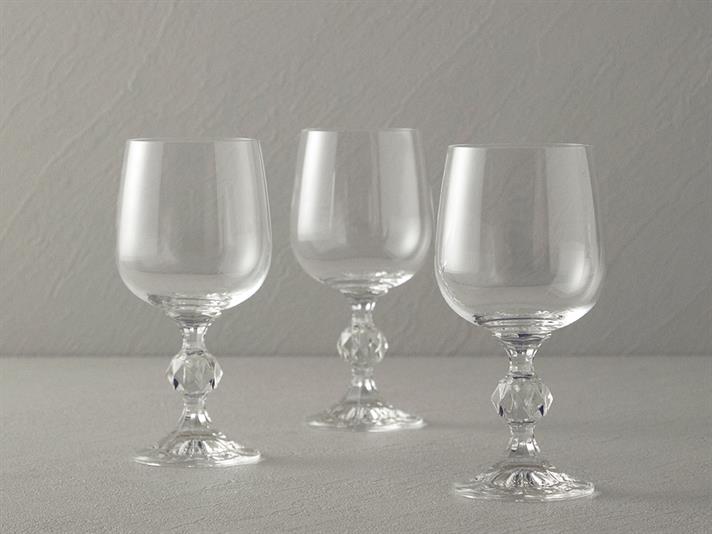 Set 3 Pahare De Vin, Glossy, Cristalin, 190 Ml, Transparent