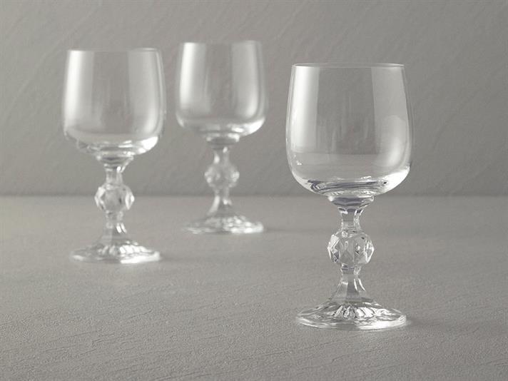 Set 3 Pahare De Vin, Glossy, Cristalin, 230 Ml, Transparent