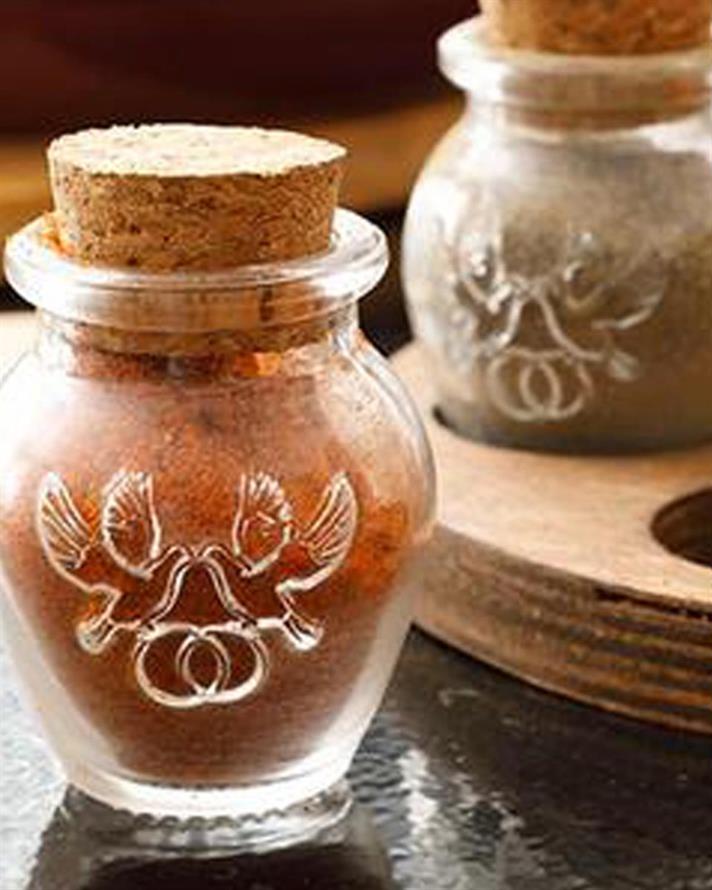 Glossy Glass 6 pcs Spice Rack 15 cm Transparent
