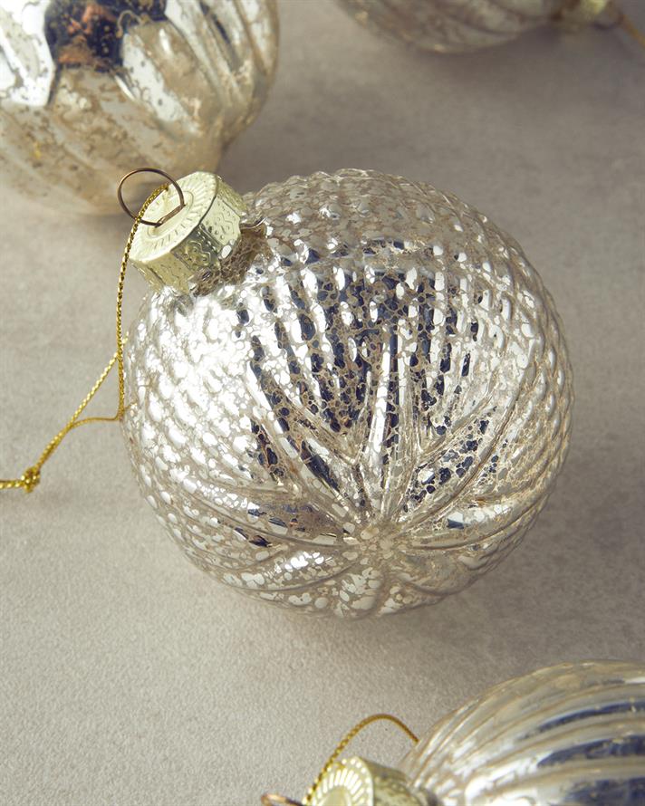 Gold Winter, Set 9 globuri de Crăciun, sticlă, 8 cm, auriu