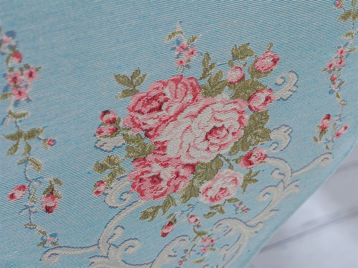 Golful Rosy Goblen Față de Masă Decorativă Albastru Deschis