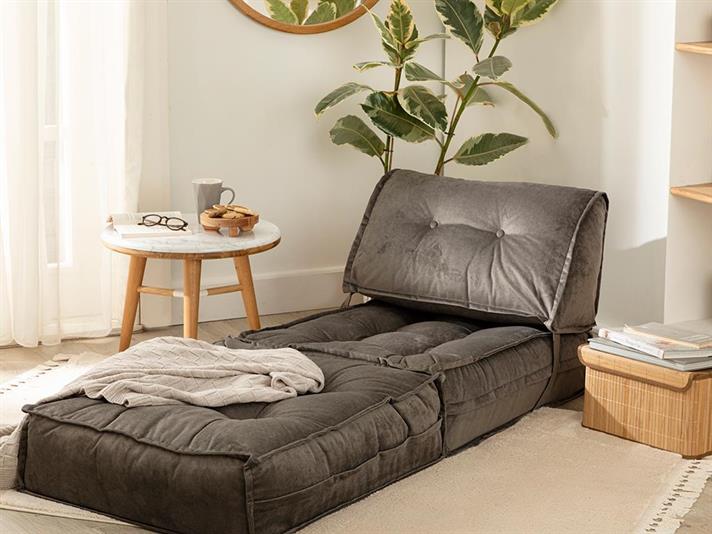 Gozo Scaun Decorativ, Catifea, 65*78*78 Cm, Gri Închis