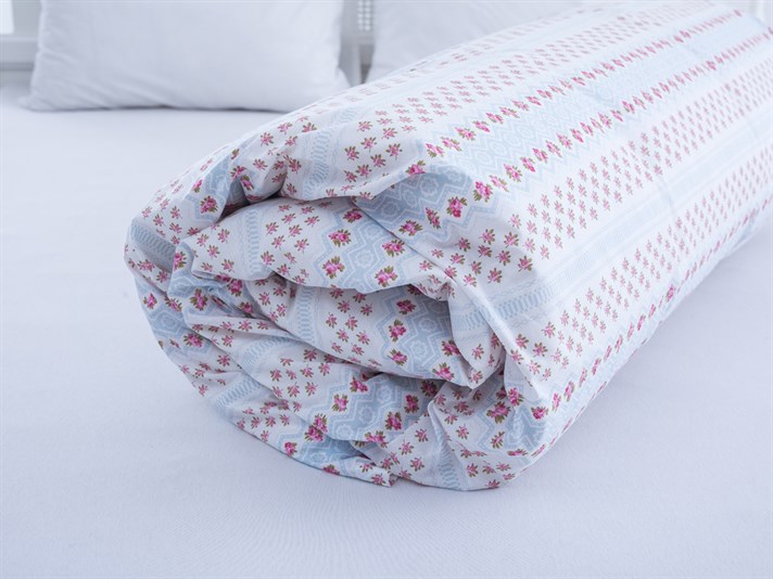 Grădină cu dungi Cu Bumbac Single Lenjerie De Pat 160x220 cm Roz