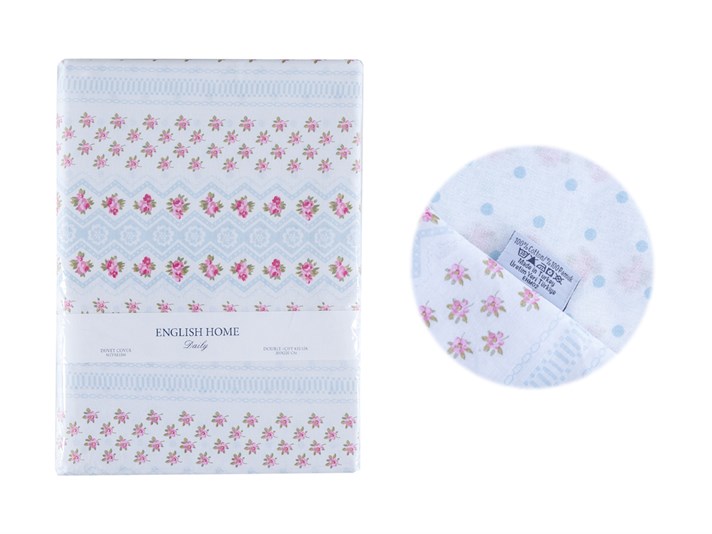 Grădină cu dungi Cu Bumbac Double Lenjerie De Pat 200x220 cm Roz
