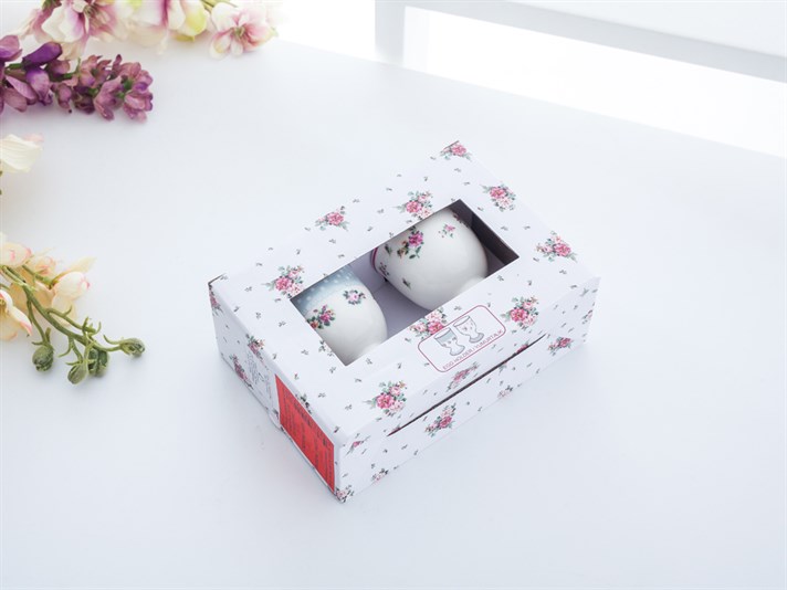 Cottage Garden New Bone China 2 pcs Egg Cup Pink