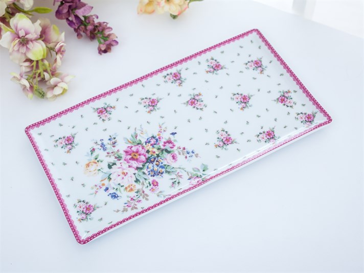 Cottage Garden New Bone China Service Plate 30 cm Pink