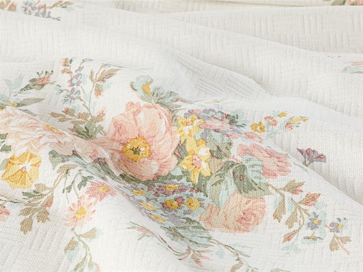 Grădină de cabană  Cu imprimeu Persoană dublă  CUVERTURĂ 200x220 cm Pudra