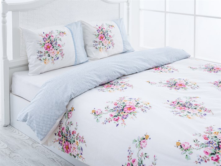 Grădină de cabană Cu Bumbac Double Lenjerie De Pat 200x220 cm Roz