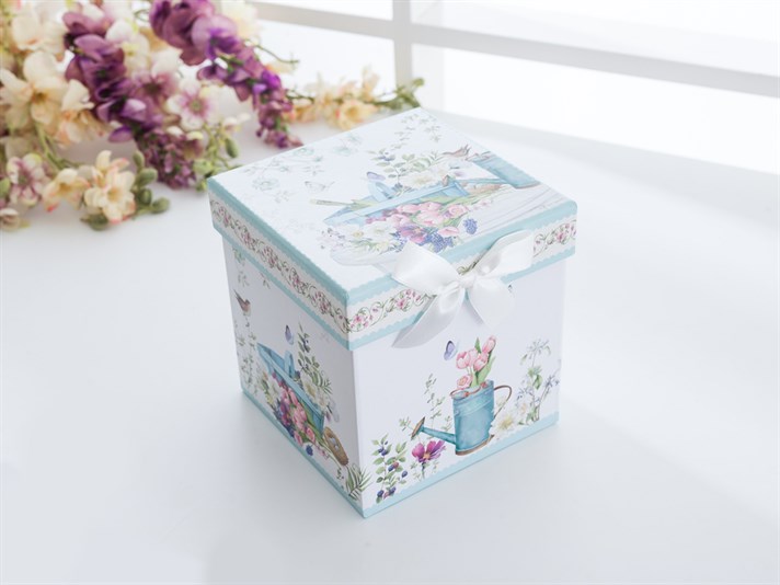 Flower Garden Porcelain Pot Set Blue