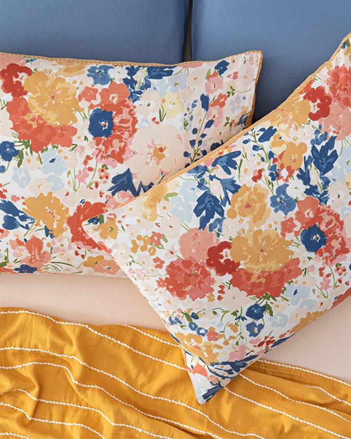 Grădină De Primăvară Cottony 2 Set Față De Pernă 50*70 Cm Floare De Rodie.