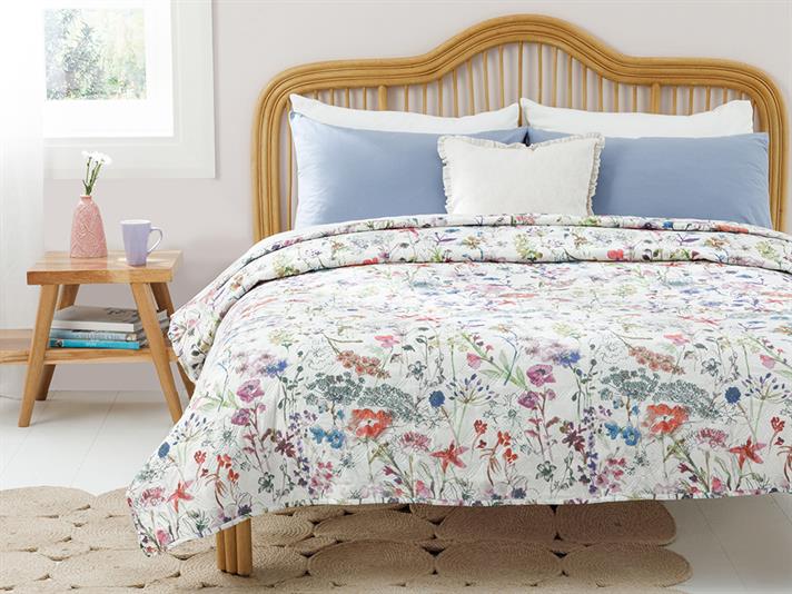 Grădină de primăvară King Size Cuvertură Multifuncțională 240*220 Cm Roz