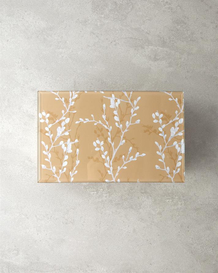 Grădina Sakura Sticlă Cutie Decorativă 21x13x8,5 cm Bej