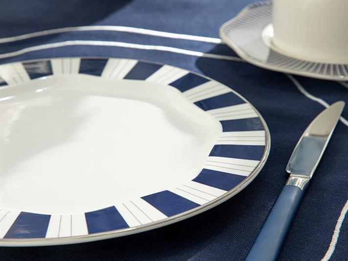 Grace New Bone Cake Plate 20 cm Navy Blue