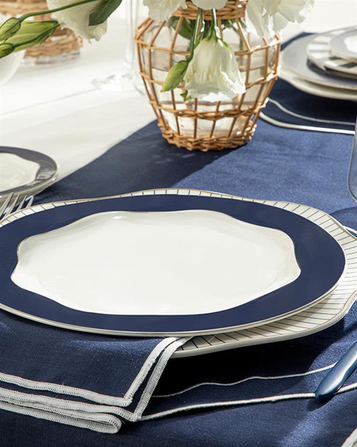 Grace New Bone Service Plate 27 cm Dark Blue