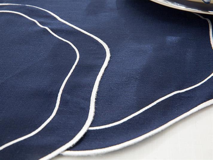 Grace Polyestere 2 Set Place Mat 40 cm Dark Blue