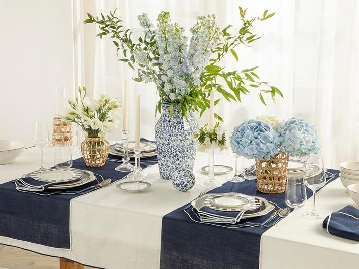 Grace Polyestere 2 Set Place Mat 40 cm Dark Blue