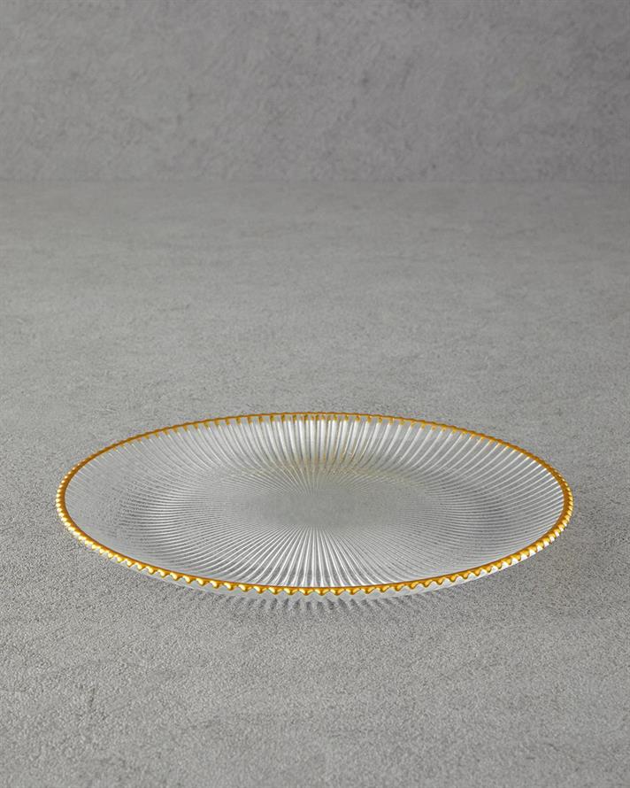 Graceful Shapes Sticlă Farfurie De Tort 21 cm Gold